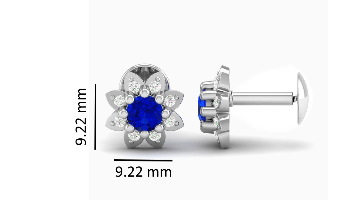 Pure Sterling Silver (92.5% purity)Precious, Beautiful and Designer Stud Earrings with cubic zirconia (AD) stones for Girls and Women