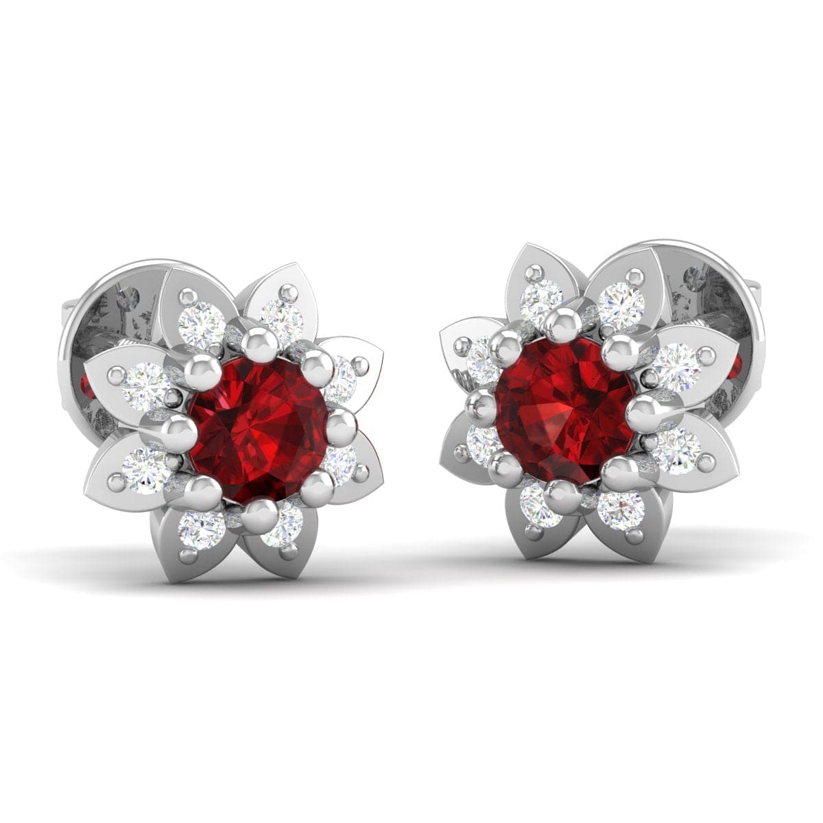 Pure Sterling Silver (92.5% purity)Precious, Beautiful and Designer Stud Earrings with cubic zirconia (AD) stones for Girls and Women