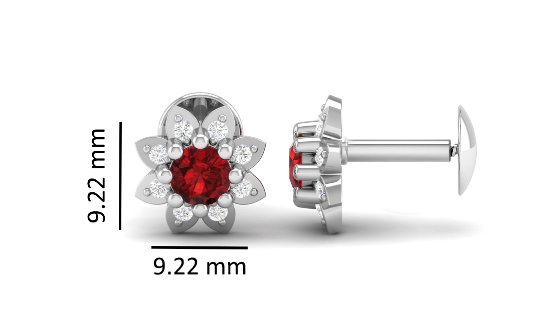 Pure Sterling Silver (92.5% purity)Precious, Beautiful and Designer Stud Earrings with cubic zirconia (AD) stones for Girls and Women