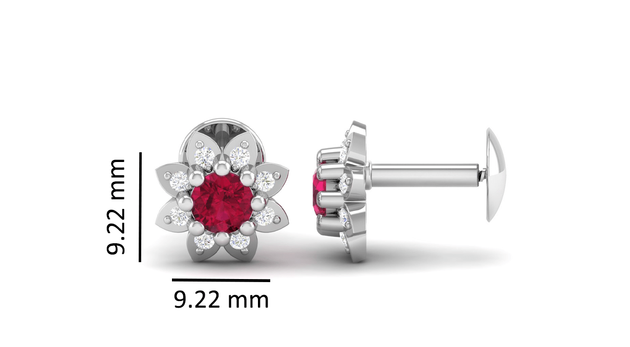 Pure Sterling Silver (92.5% purity)Precious, Beautiful and Designer Stud Earrings with cubic zirconia (AD) stones for Girls and Women