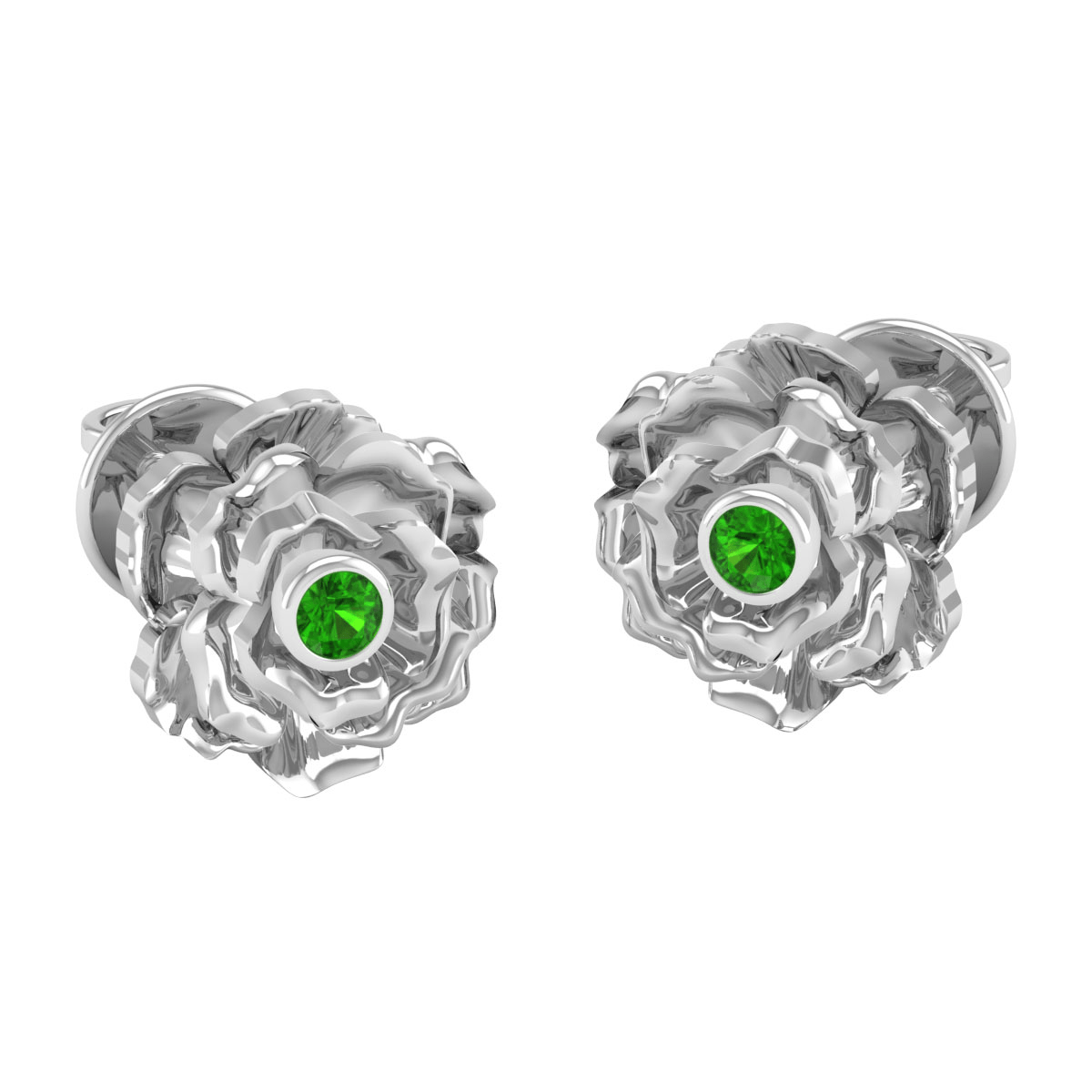 Pure Sterling Silver (92.5% purity)Precious, Beautiful and Designer Stud Earrings with cubic zirconia (AD) stones for Girls and Women