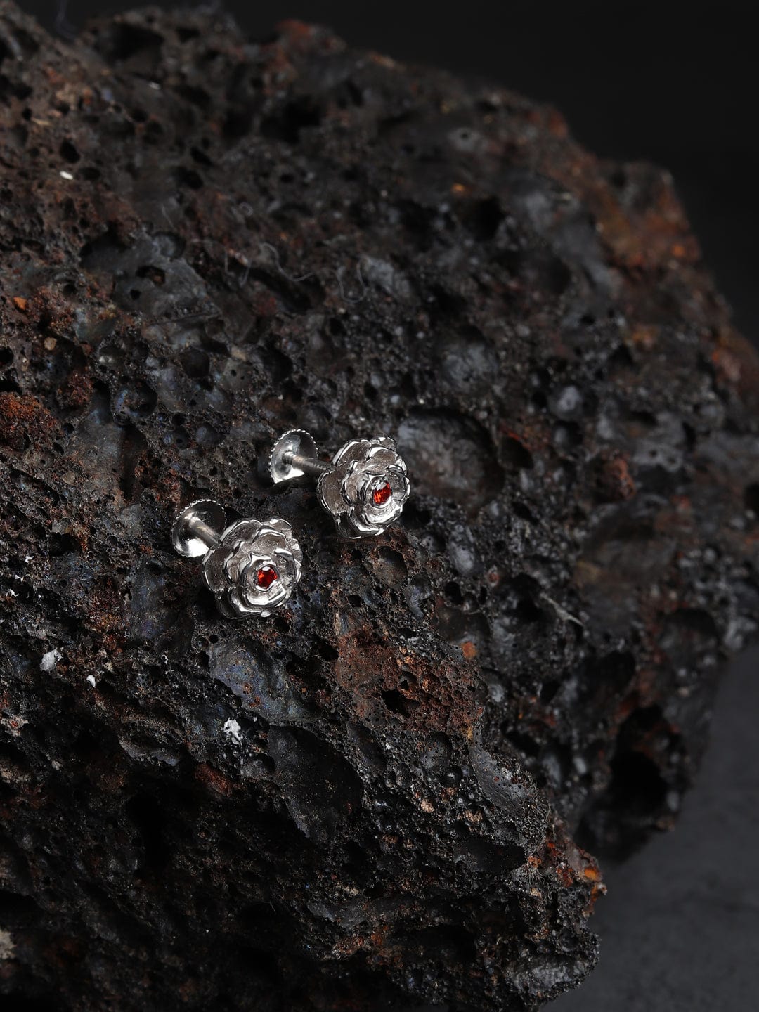 Pure Sterling Silver (92.5% purity)Precious, Beautiful and Designer Stud Earrings with cubic zirconia (AD) stones for Girls and Women