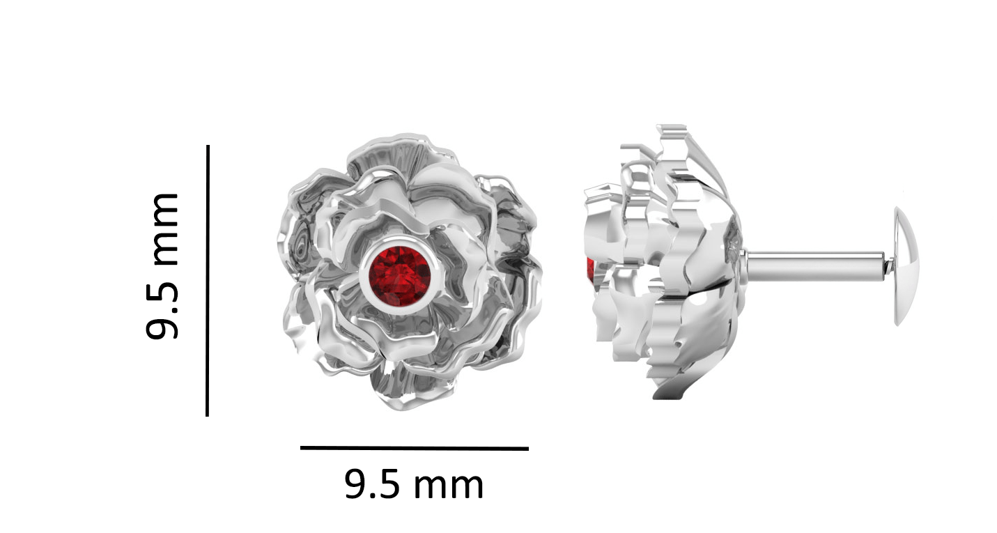Pure Sterling Silver (92.5% purity)Precious, Beautiful and Designer Stud Earrings with cubic zirconia (AD) stones for Girls and Women