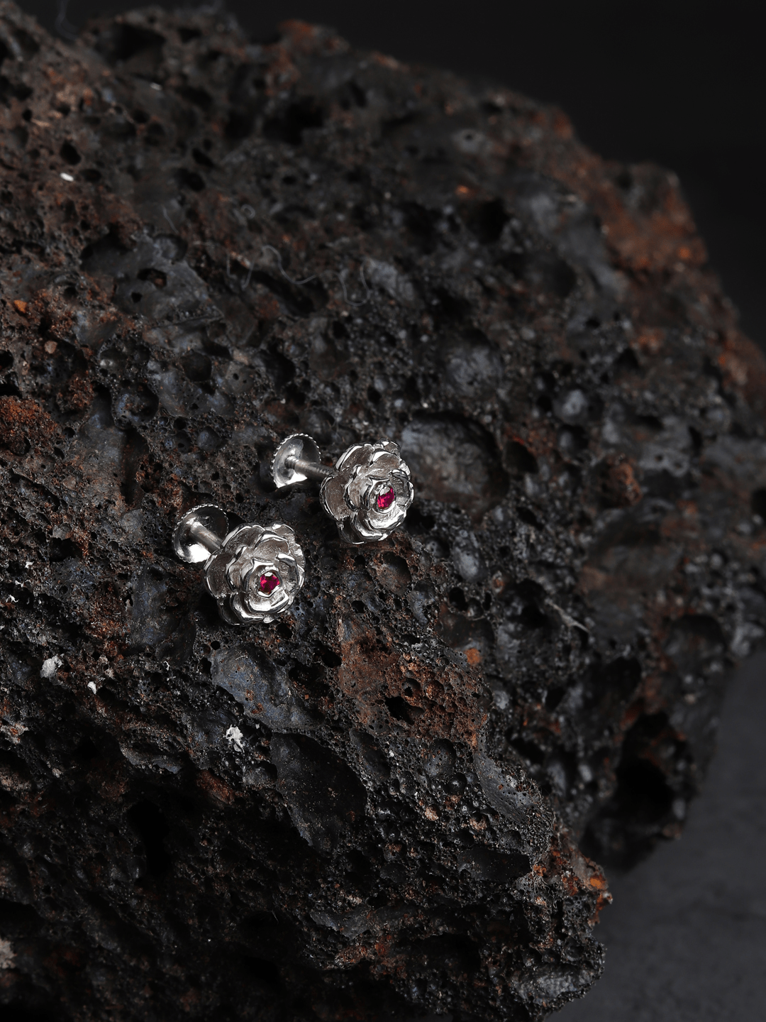 Pure Sterling Silver (92.5% purity)Precious, Beautiful and Designer Stud Earrings with cubic zirconia (AD) stones for Girls and Women