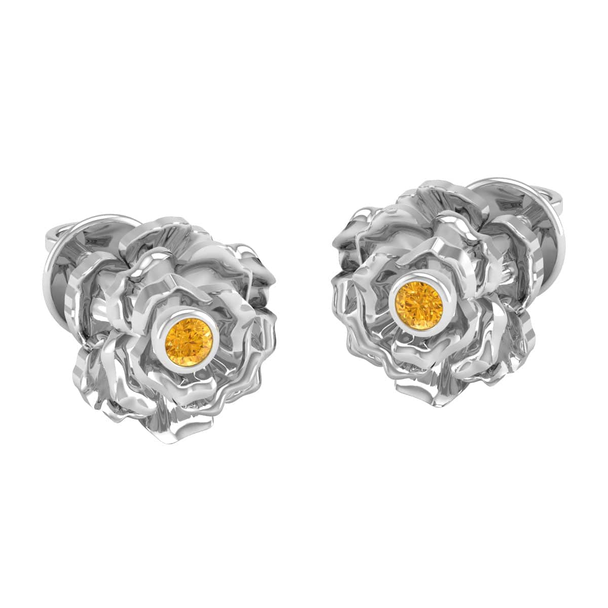 Pure Sterling Silver (92.5% purity)Precious, Beautiful and Designer Stud Earrings with cubic zirconia (AD) stones for Girls and Women