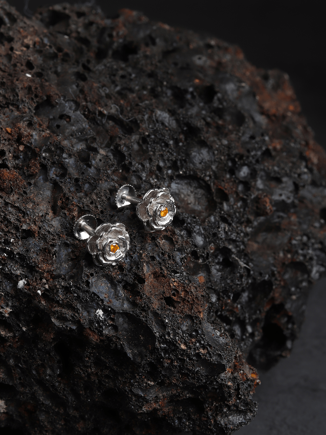 Pure Sterling Silver (92.5% purity)Precious, Beautiful and Designer Stud Earrings with cubic zirconia (AD) stones for Girls and Women