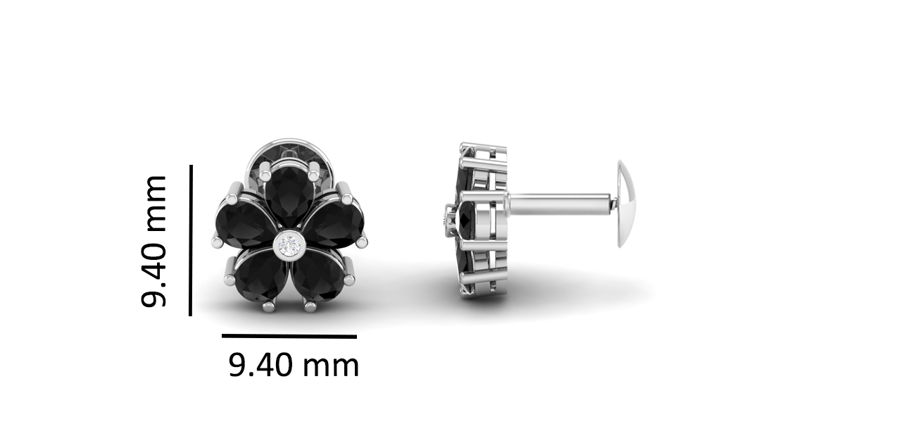 Pure Sterling Silver (92.5% purity)Precious, Beautiful and Designer Stud Earrings with cubic zirconia (AD) stones for Girls and Women