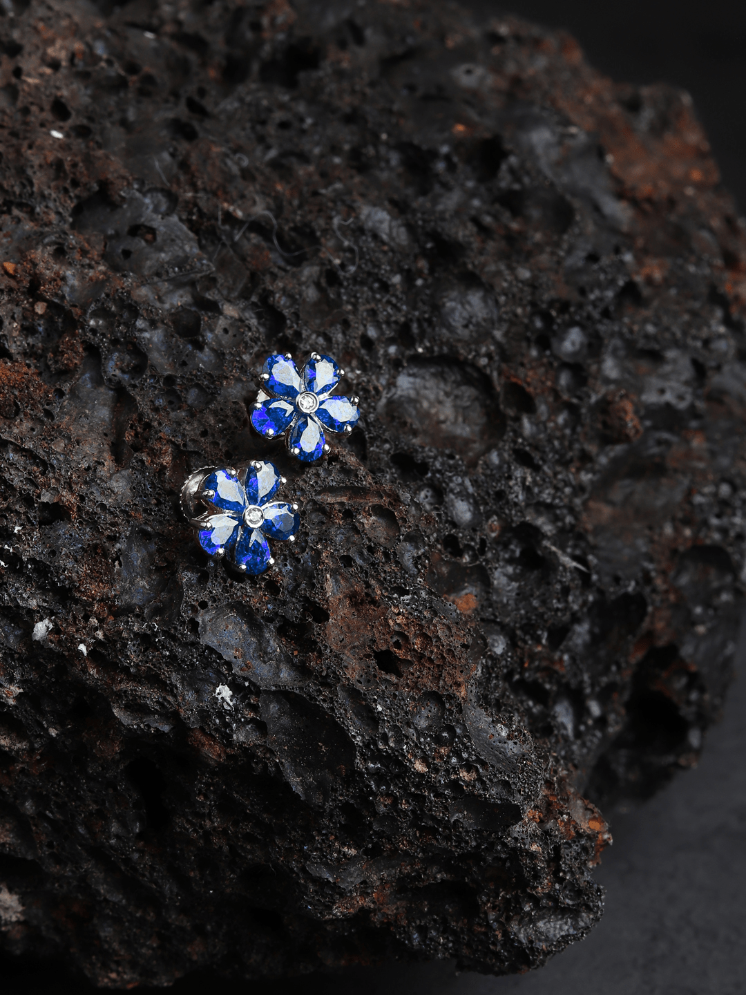 Pure Sterling Silver (92.5% purity)Precious, Beautiful and Designer Stud Earrings with cubic zirconia (AD) stones for Girls and Women