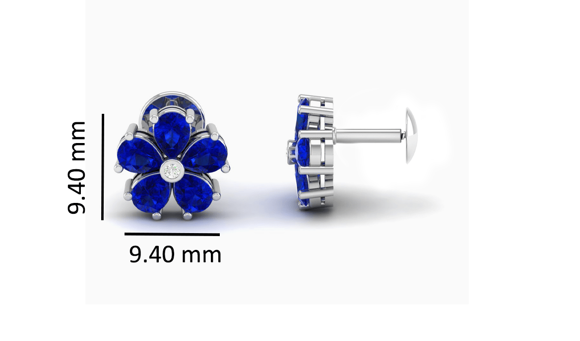 Pure Sterling Silver (92.5% purity)Precious, Beautiful and Designer Stud Earrings with cubic zirconia (AD) stones for Girls and Women