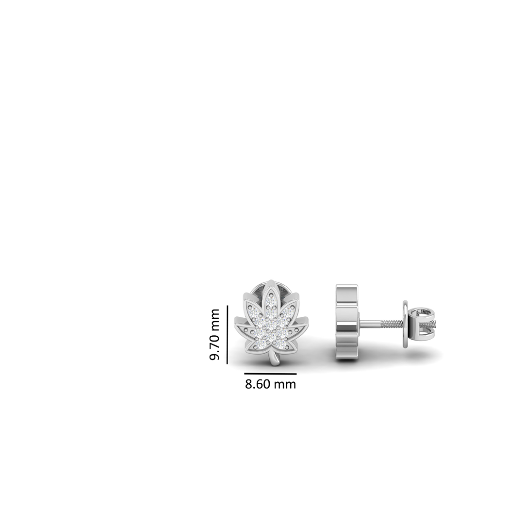 Pure Sterling Silver (92.5% purity)Precious, Beautiful and Designer Stud Earrings with cubic zirconia (AD) stones for Girls and Women