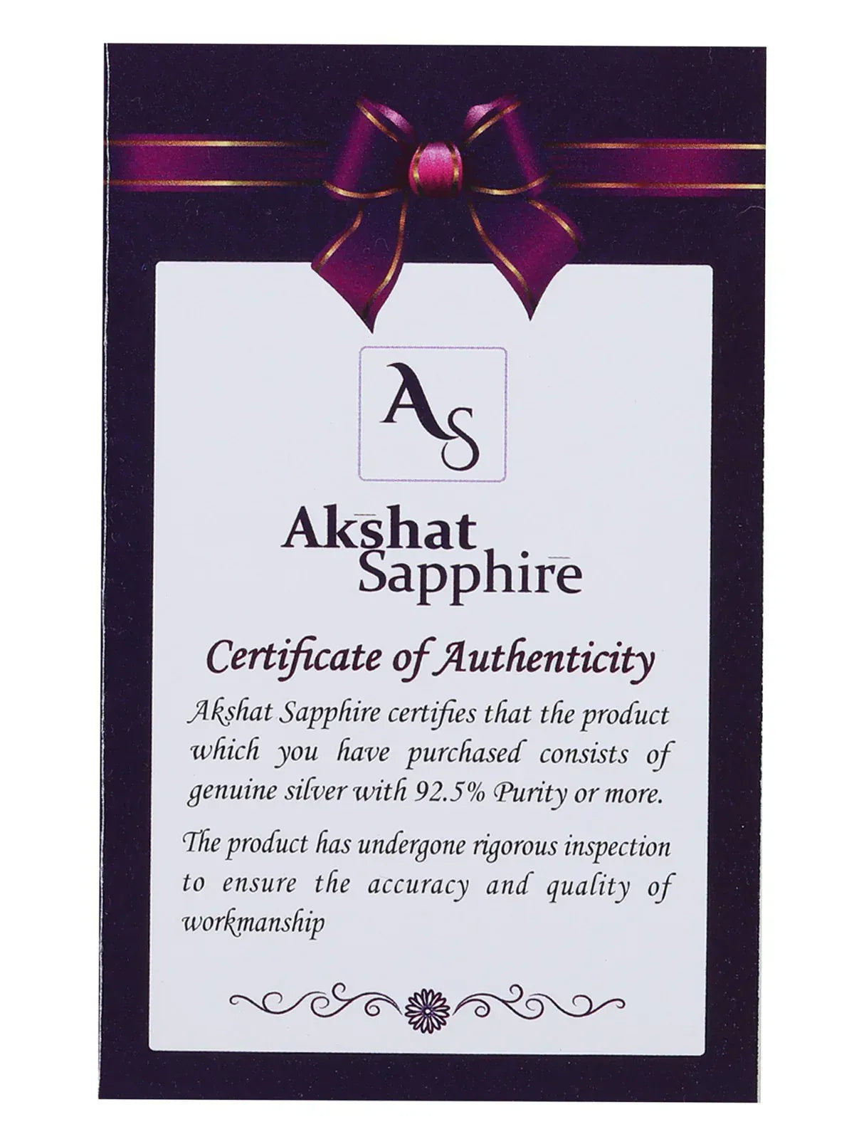 Sterling Silver Studs for Women by Akshat Sapphire 92.5 Silver Rhodium Plated S10091