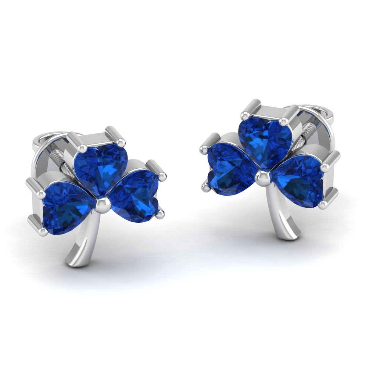 Pure Sterling Silver (92.5% purity)Precious, Beautiful and Designer Stud Earrings with cubic zirconia (AD) stones for Girls and Women