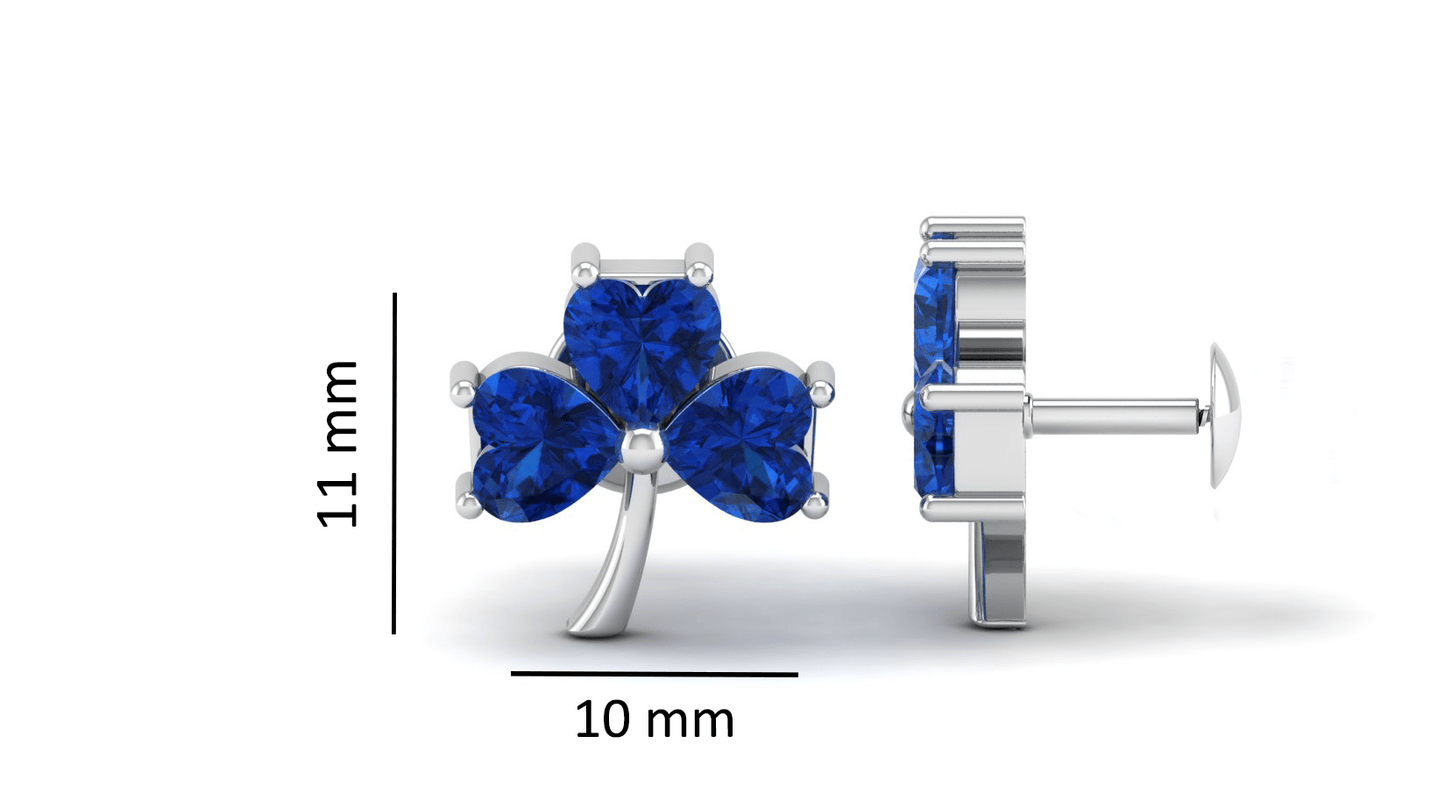 Pure Sterling Silver (92.5% purity)Precious, Beautiful and Designer Stud Earrings with cubic zirconia (AD) stones for Girls and Women