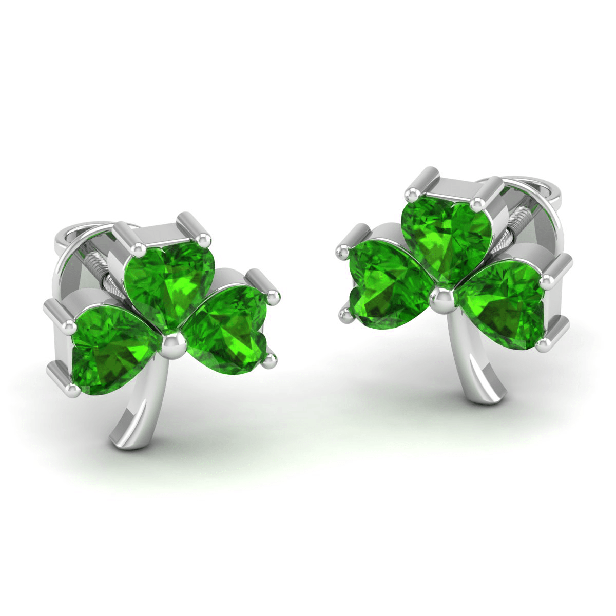 Pure Sterling Silver (92.5% purity)Precious, Beautiful and Designer Stud Earrings with cubic zirconia (AD) stones for Girls and Women