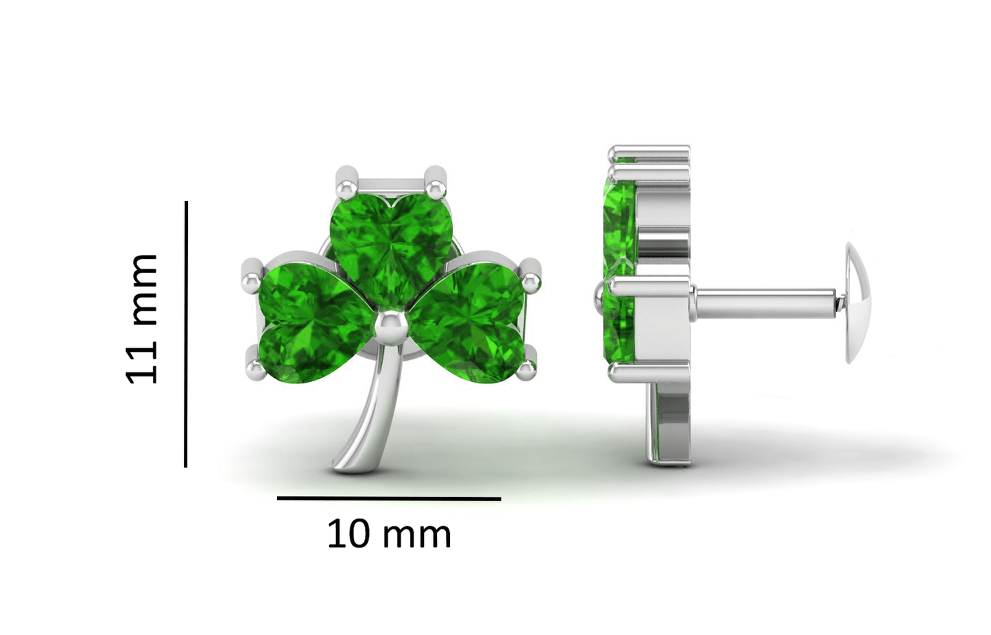 Pure Sterling Silver (92.5% purity)Precious, Beautiful and Designer Stud Earrings with cubic zirconia (AD) stones for Girls and Women
