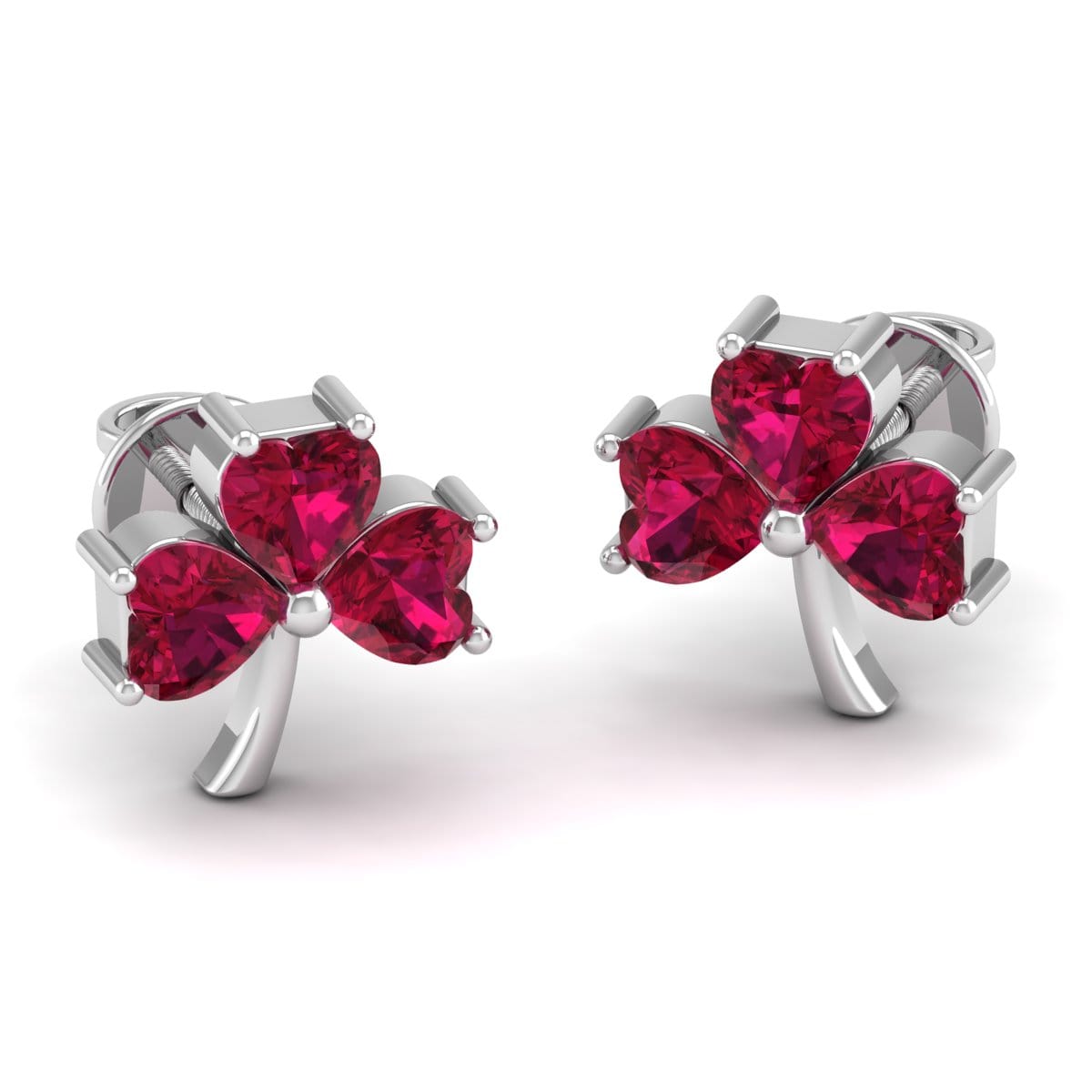 Pure Sterling Silver (92.5% purity)Precious, Beautiful and Designer Stud Earrings with cubic zirconia (AD) stones for Girls and Women