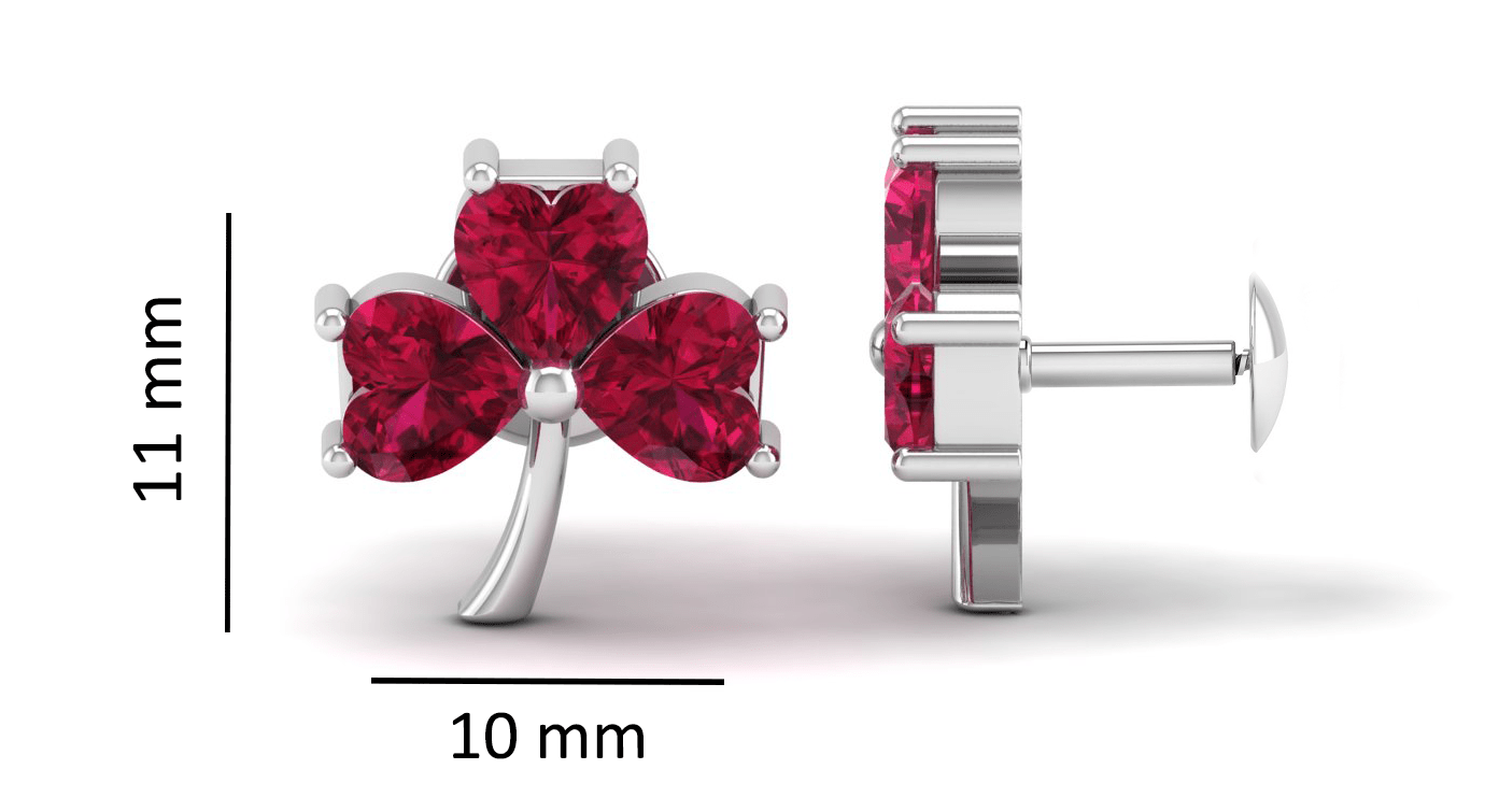 Pure Sterling Silver (92.5% purity)Precious, Beautiful and Designer Stud Earrings with cubic zirconia (AD) stones for Girls and Women