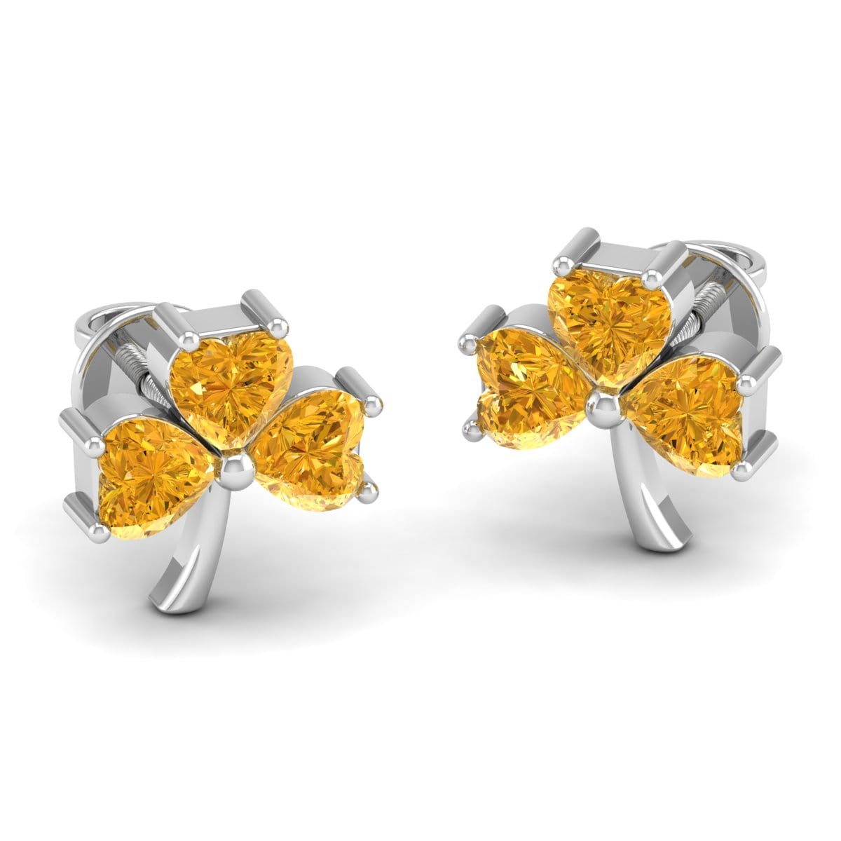 Pure Sterling Silver (92.5% purity)Precious, Beautiful and Designer Stud Earrings with cubic zirconia (AD) stones for Girls and Women