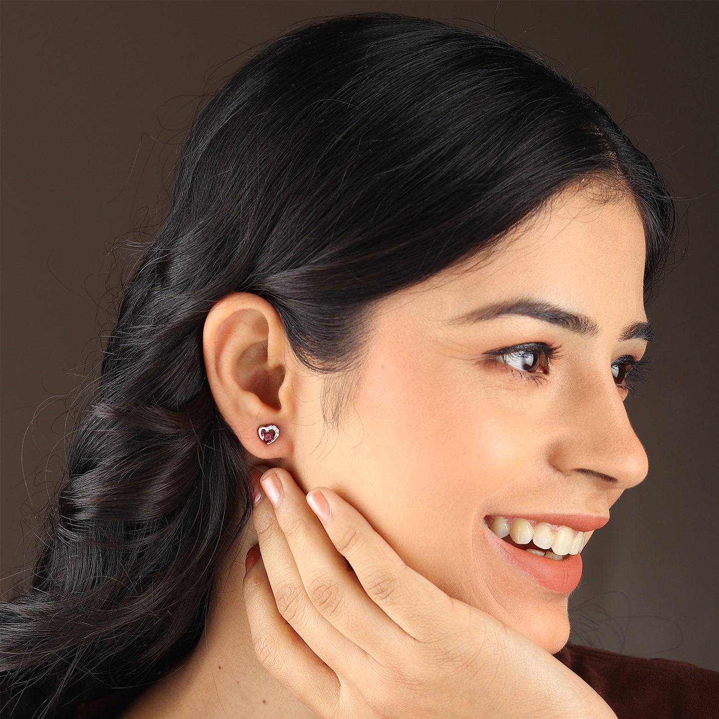Pure Sterling Silver (92.5% purity)Precious, Beautiful and Designer Stud Earrings with cubic zirconia (AD) stones for Girls and Women