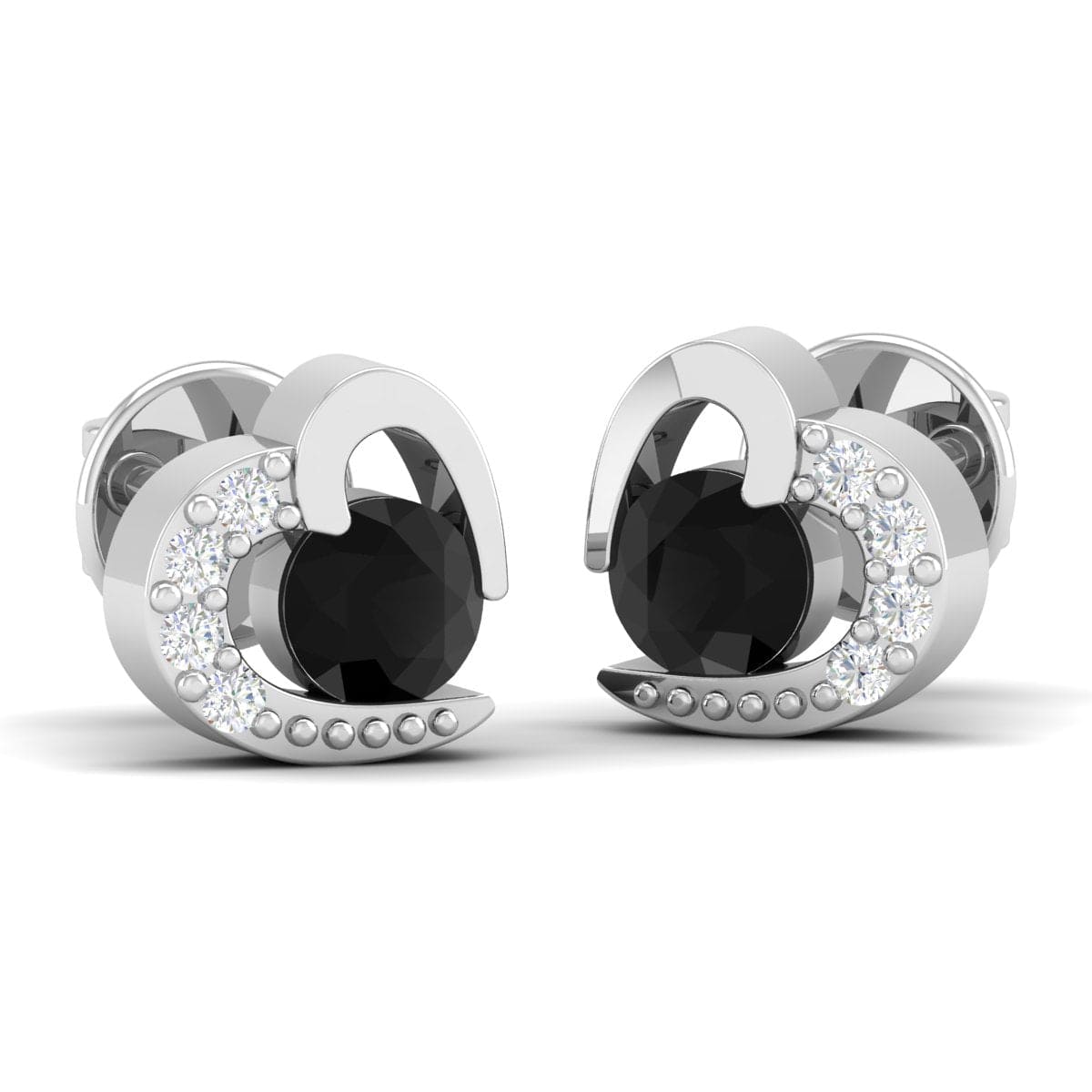 Pure Sterling Silver (92.5% purity)Precious, Beautiful and Designer Stud Earrings with cubic zirconia (AD) stones for Girls and Women