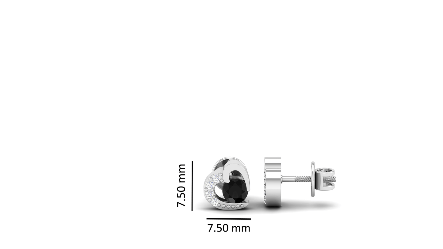 Pure Sterling Silver (92.5% purity)Precious, Beautiful and Designer Stud Earrings with cubic zirconia (AD) stones for Girls and Women