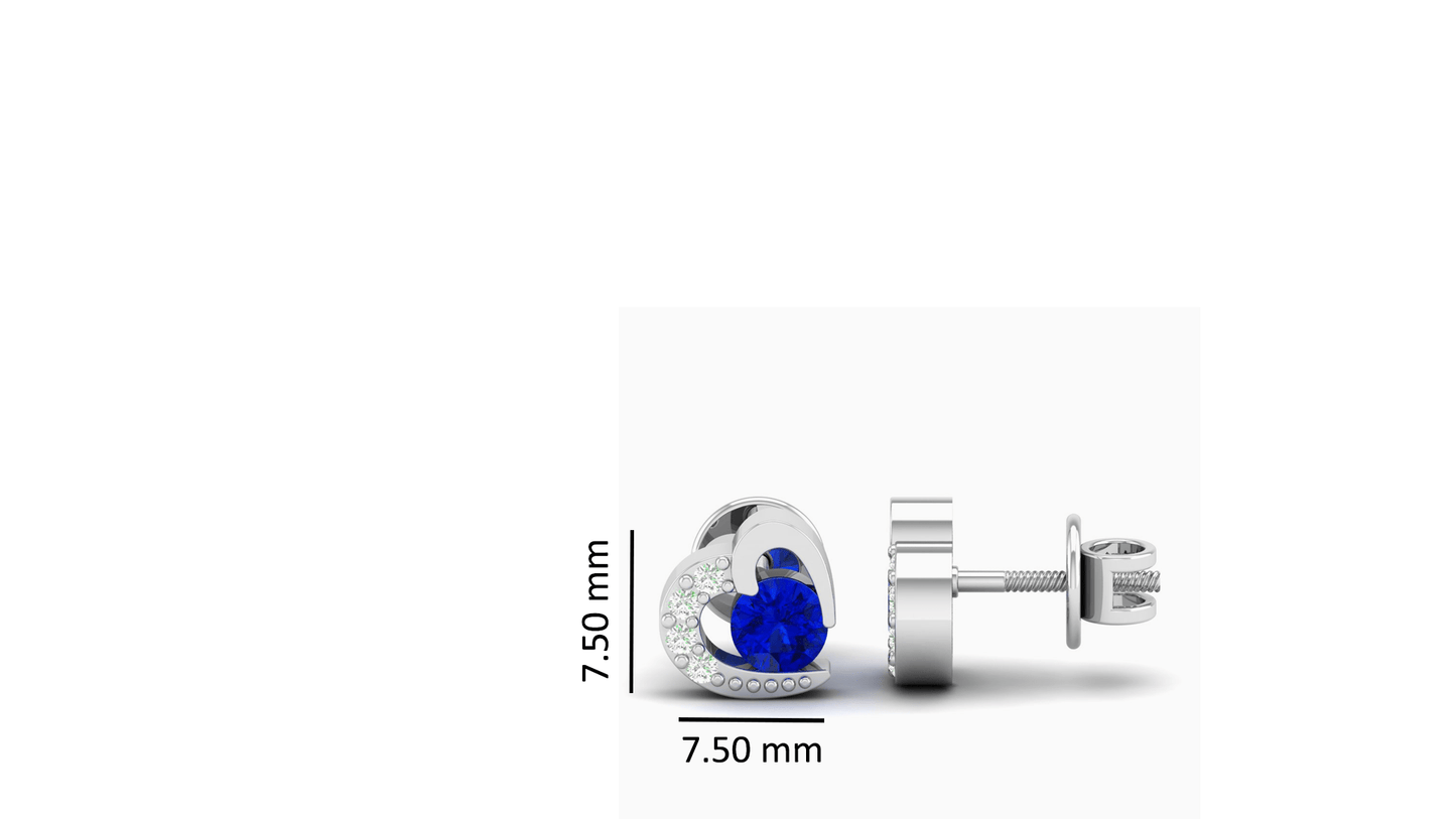 Pure Sterling Silver (92.5% purity)Precious, Beautiful and Designer Stud Earrings with cubic zirconia (AD) stones for Girls and Women