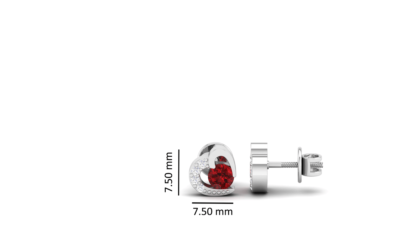 Pure Sterling Silver (92.5% purity)Precious, Beautiful and Designer Stud Earrings with cubic zirconia (AD) stones for Girls and Women