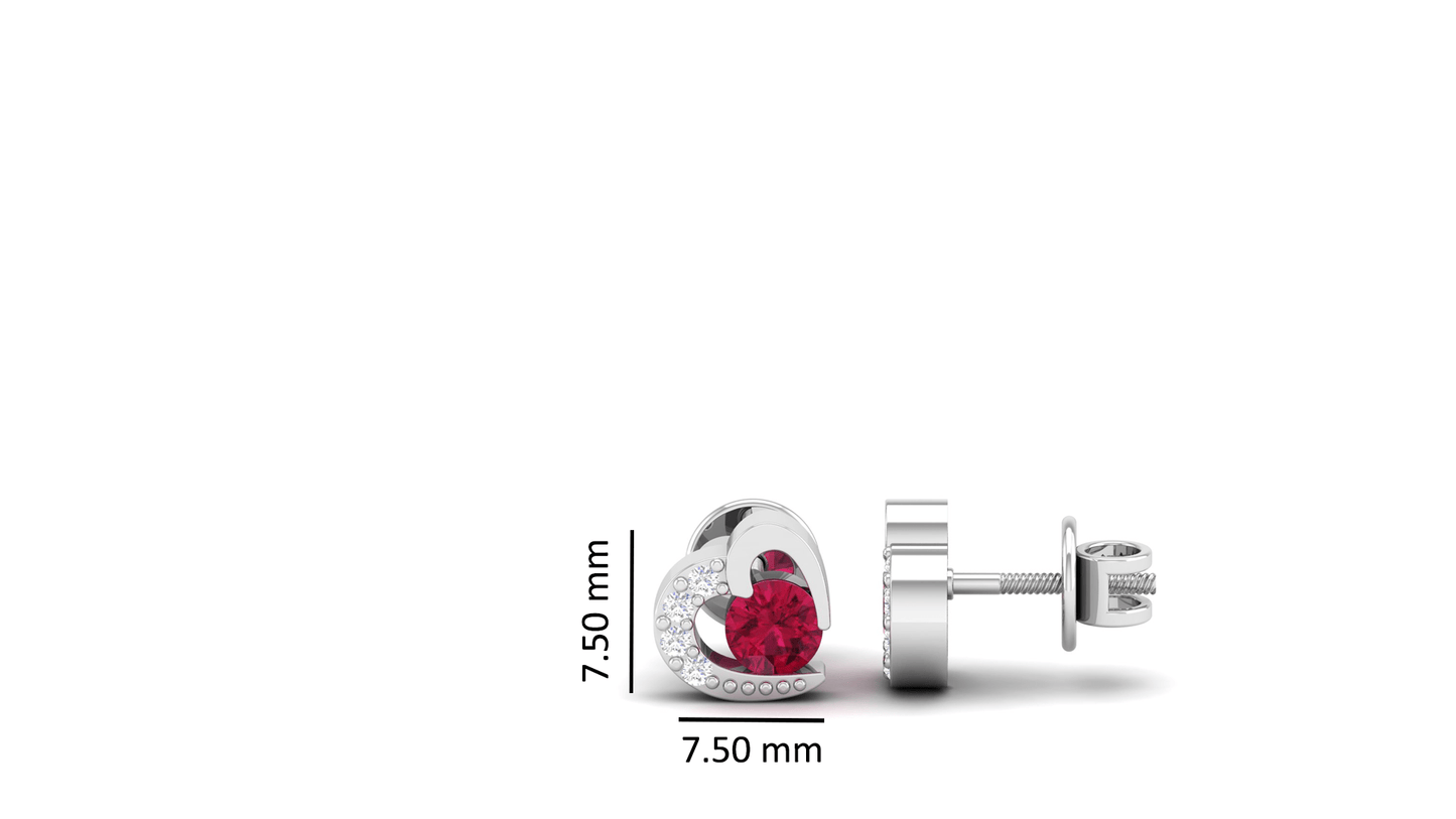 Pure Sterling Silver (92.5% purity)Precious, Beautiful and Designer Stud Earrings with cubic zirconia (AD) stones for Girls and Women