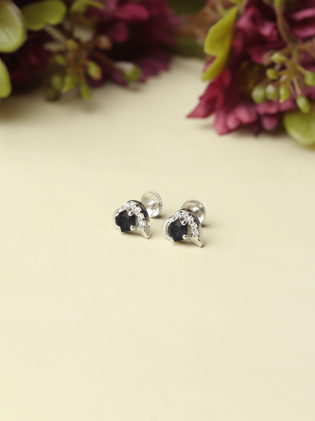 Pure Sterling Silver (92.5% purity)Precious, Beautiful and Designer Stud Earrings with cubic zirconia (AD) stones for Girls and Women