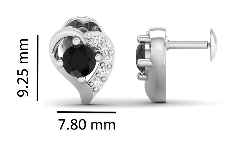 Pure Sterling Silver (92.5% purity)Precious, Beautiful and Designer Stud Earrings with cubic zirconia (AD) stones for Girls and Women