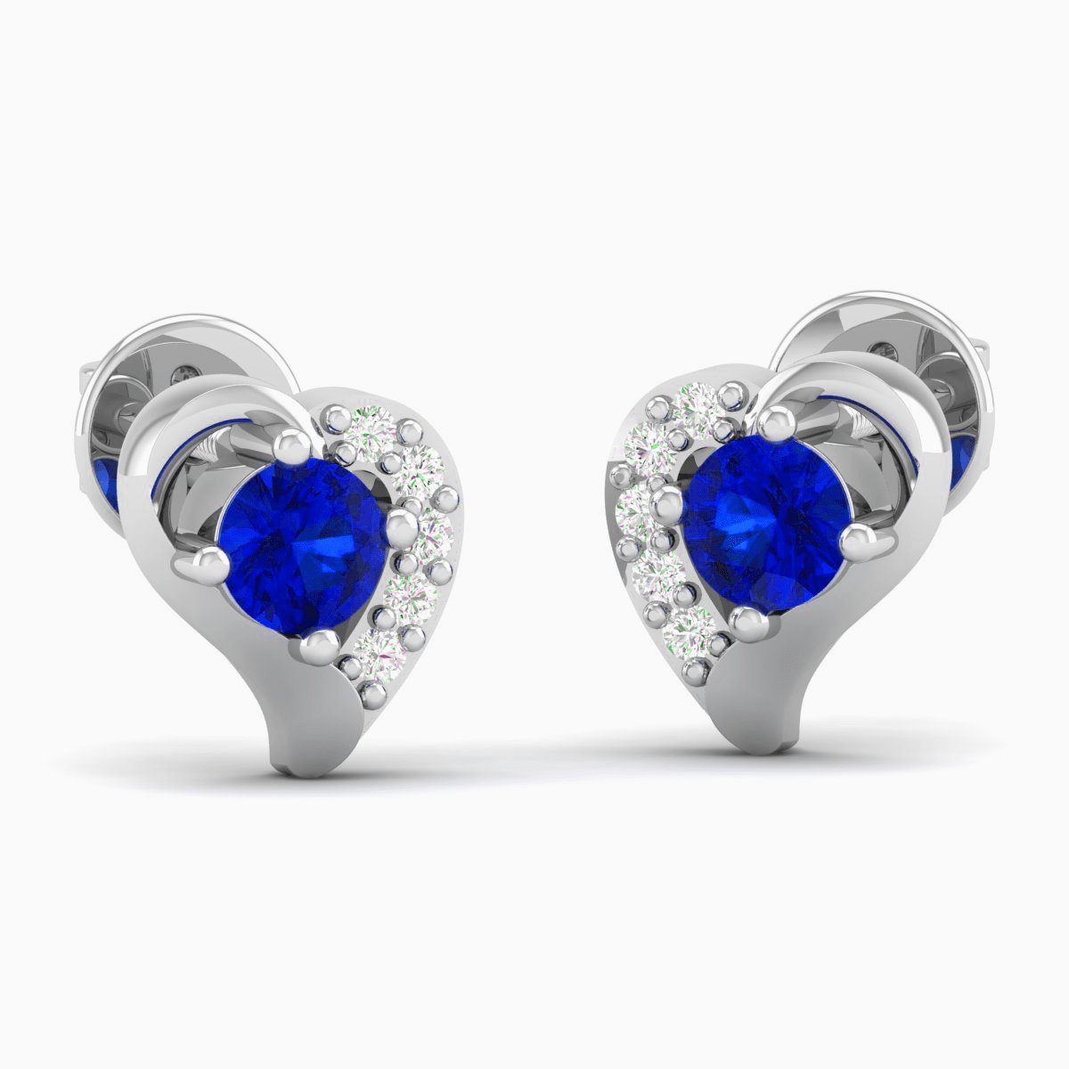 Pure Sterling Silver (92.5% purity)Precious, Beautiful and Designer Stud Earrings with cubic zirconia (AD) stones for Girls and Women