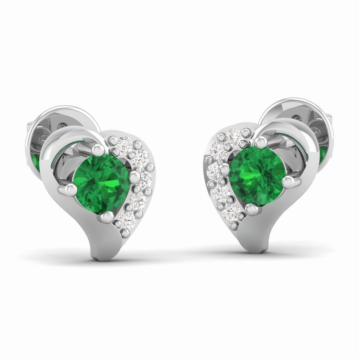 Pure Sterling Silver (92.5% purity)Precious, Beautiful and Designer Stud Earrings with cubic zirconia (AD) stones for Girls and Women
