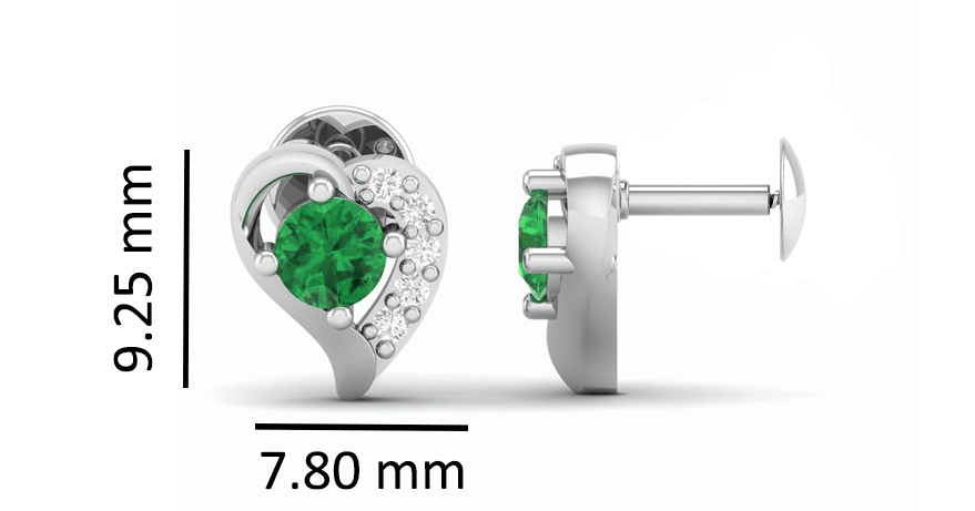 Pure Sterling Silver (92.5% purity)Precious, Beautiful and Designer Stud Earrings with cubic zirconia (AD) stones for Girls and Women