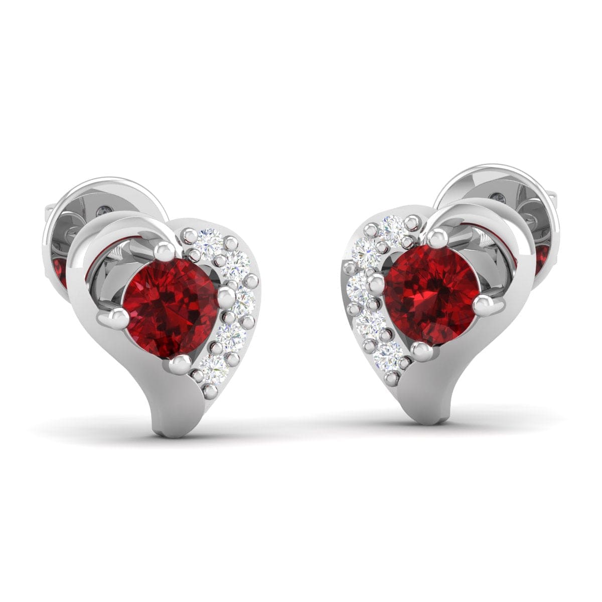 Pure Sterling Silver (92.5% purity)Precious, Beautiful and Designer Stud Earrings with cubic zirconia (AD) stones for Girls and Women