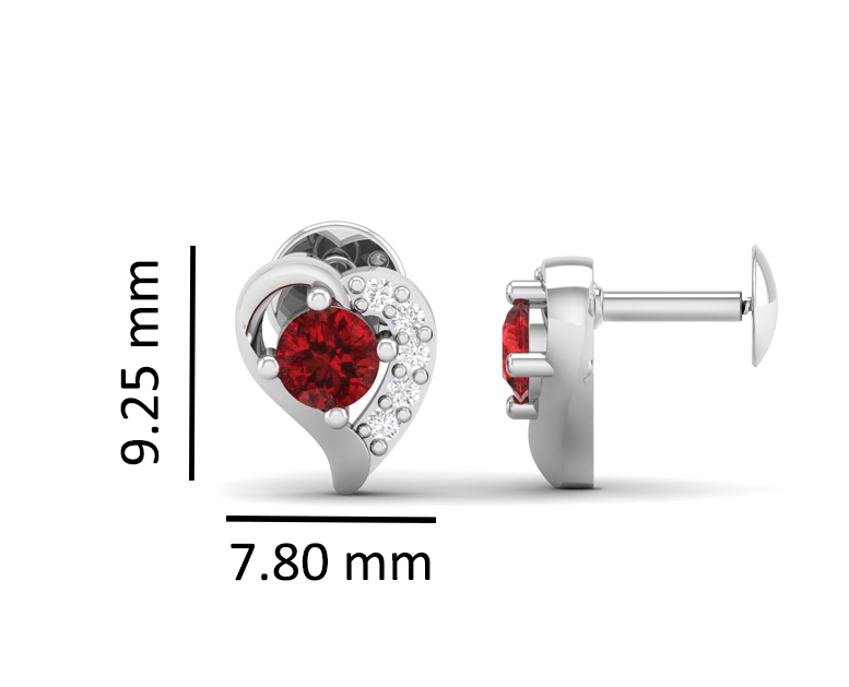 Pure Sterling Silver (92.5% purity)Precious, Beautiful and Designer Stud Earrings with cubic zirconia (AD) stones for Girls and Women