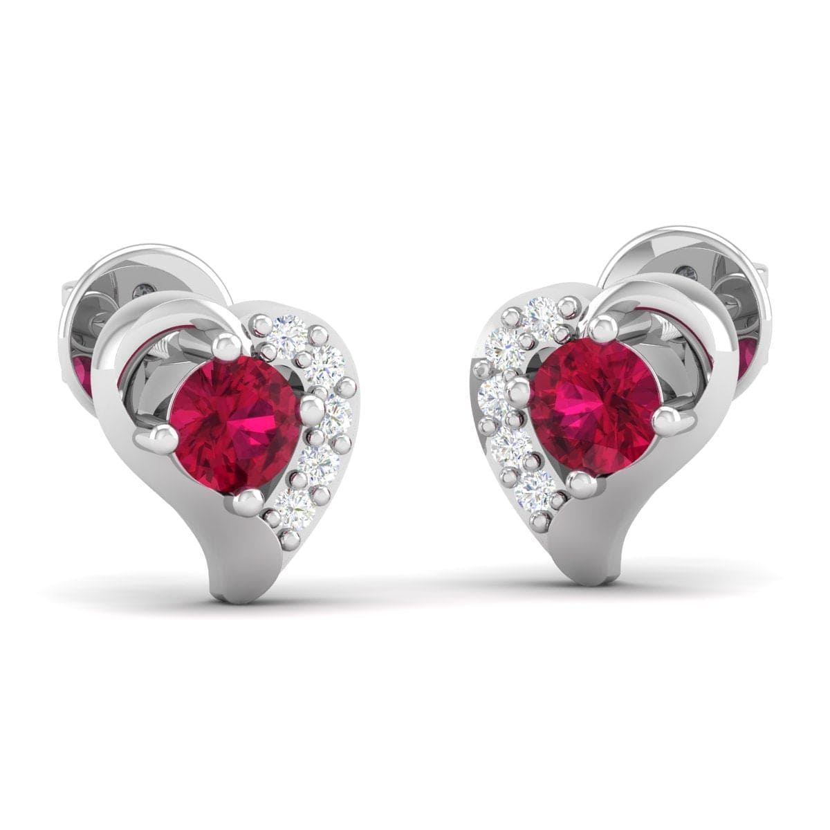 Pure Sterling Silver (92.5% purity)Precious, Beautiful and Designer Stud Earrings with cubic zirconia (AD) stones for Girls and Women