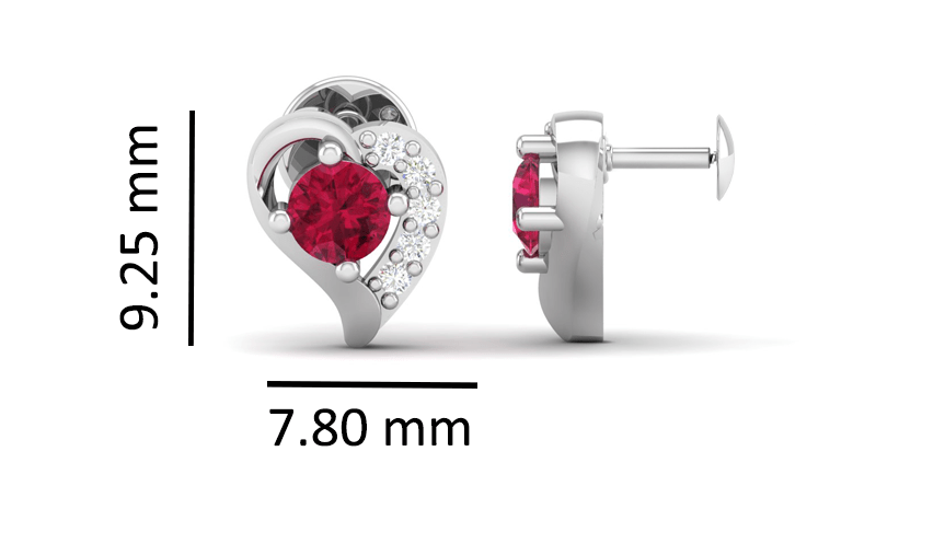 Pure Sterling Silver (92.5% purity)Precious, Beautiful and Designer Stud Earrings with cubic zirconia (AD) stones for Girls and Women