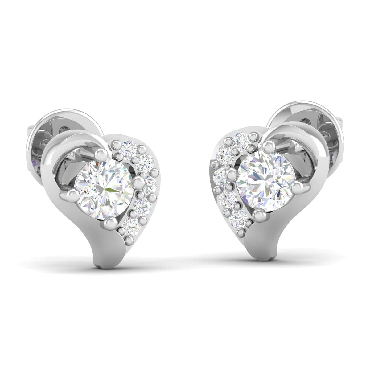 Pure Sterling Silver (92.5% purity)Precious, Beautiful and Designer Stud Earrings with cubic zirconia (AD) stones for Girls and Women