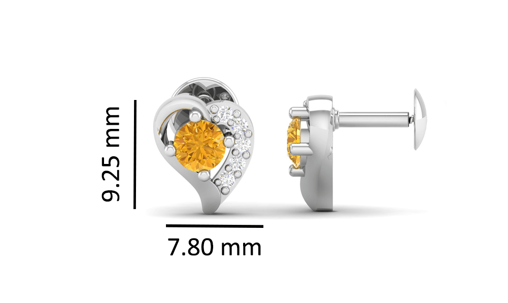 Pure Sterling Silver (92.5% purity)Precious, Beautiful and Designer Stud Earrings with cubic zirconia (AD) stones for Girls and Women