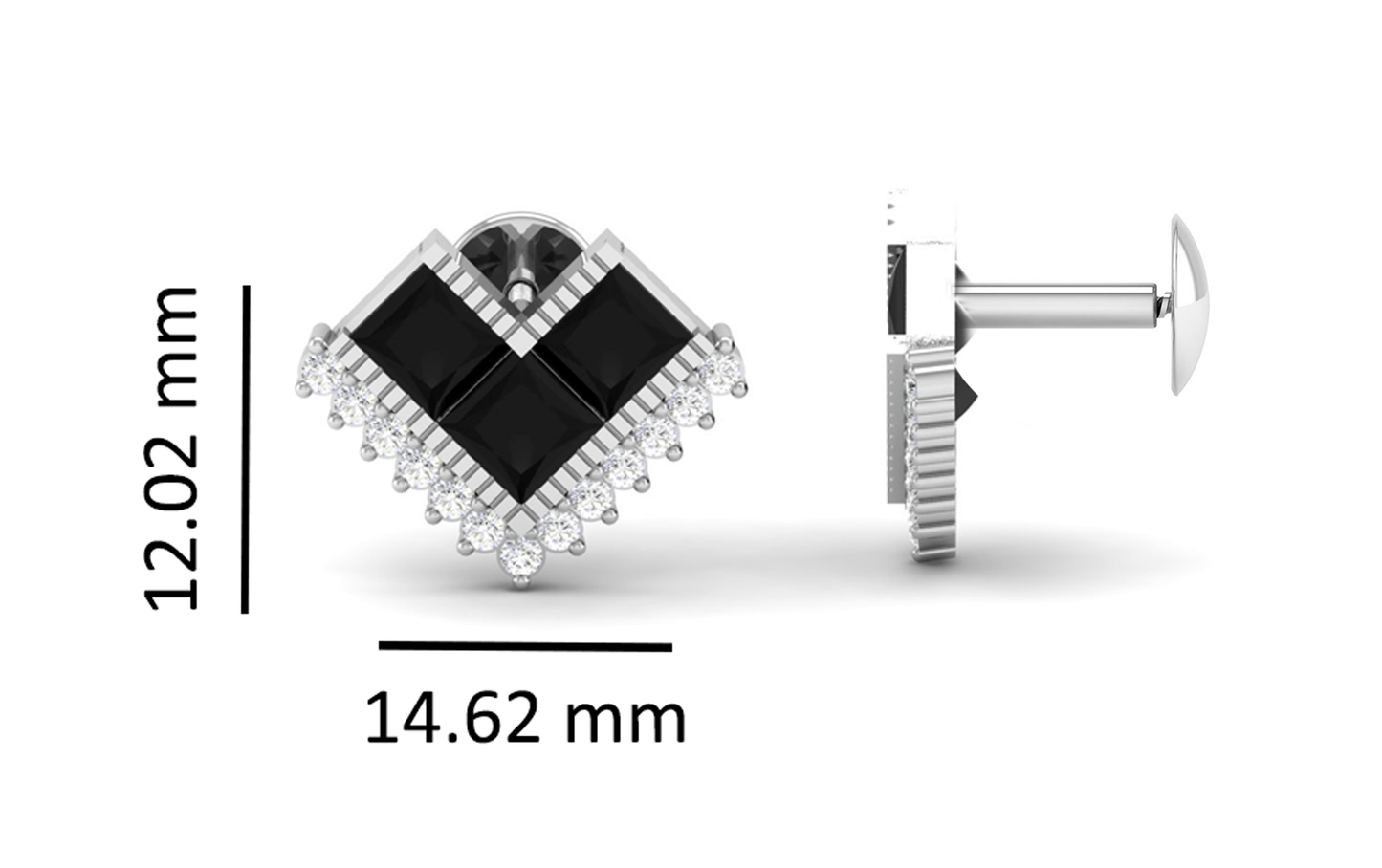 Pure Sterling Silver (92.5% purity)Precious, Beautiful and Designer Stud Earrings with cubic zirconia (AD) stones for Girls and Women