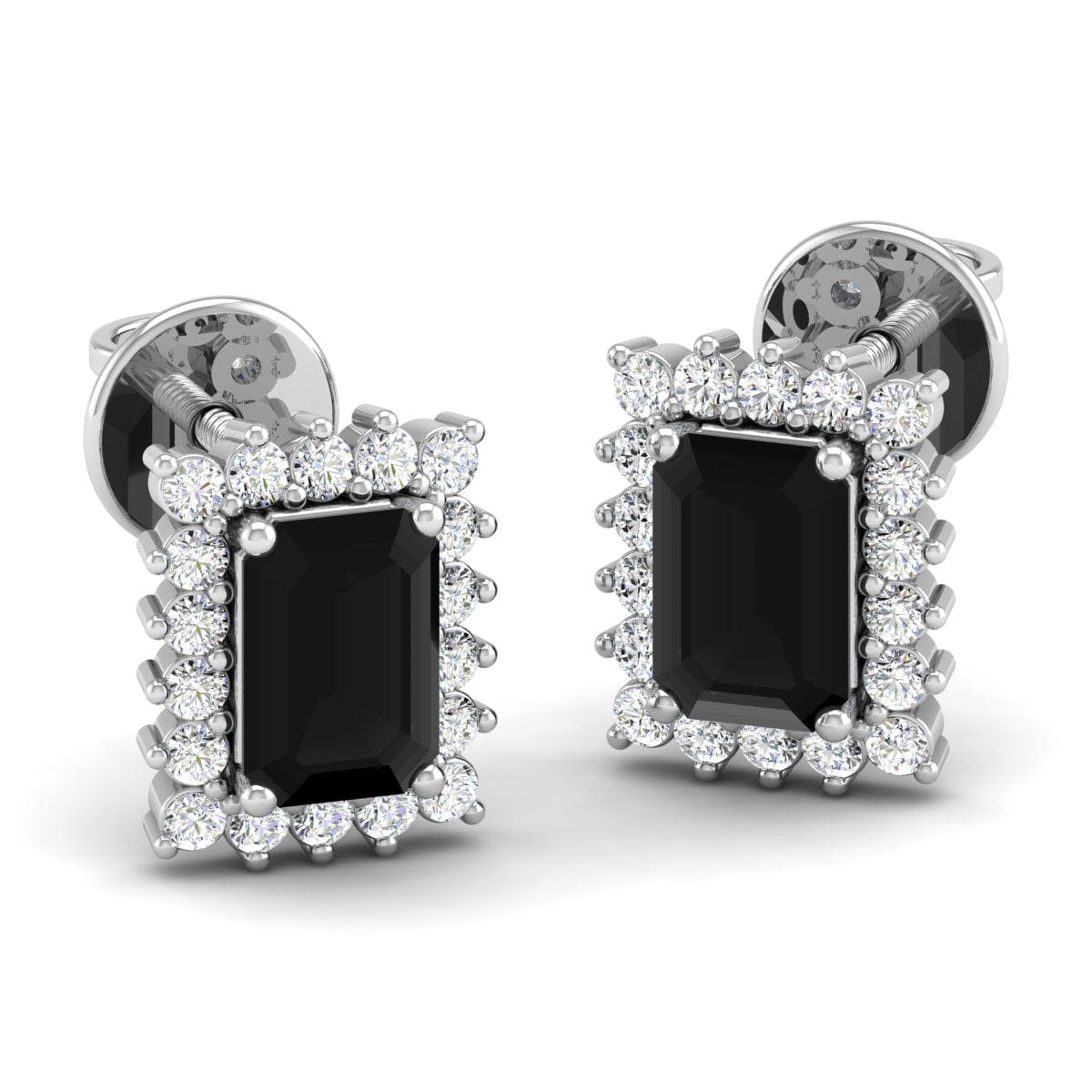 Pure Sterling Silver (92.5% purity)Precious, Beautiful and Designer Stud Earrings with cubic zirconia (AD) stones for Girls and Women