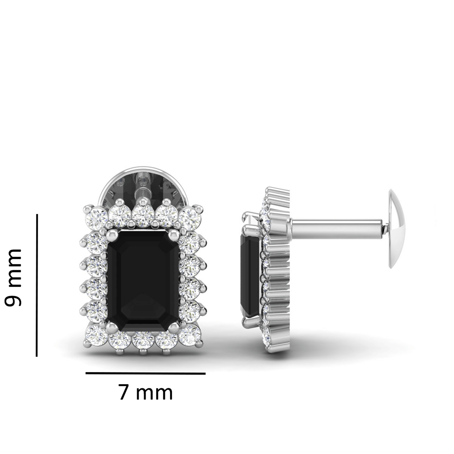 Pure Sterling Silver (92.5% purity)Precious, Beautiful and Designer Stud Earrings with cubic zirconia (AD) stones for Girls and Women