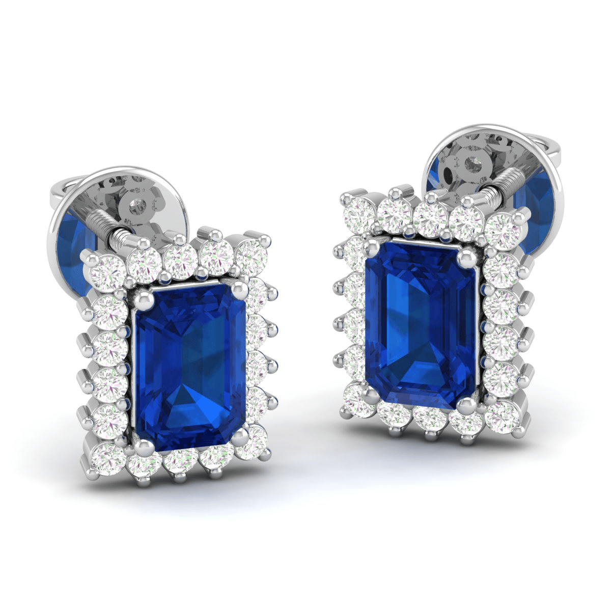 Pure Sterling Silver (92.5% purity)Precious, Beautiful and Designer Stud Earrings with cubic zirconia (AD) stones for Girls and Women