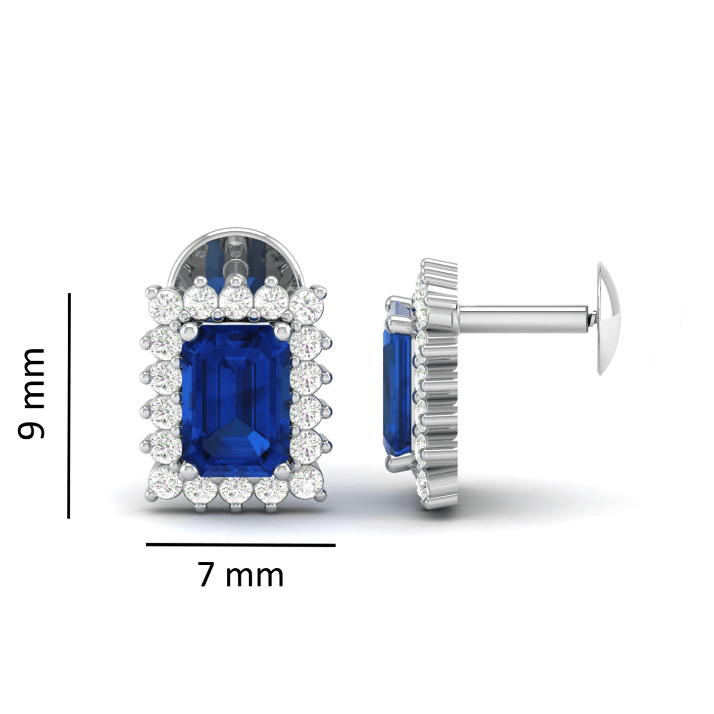 Pure Sterling Silver (92.5% purity)Precious, Beautiful and Designer Stud Earrings with cubic zirconia (AD) stones for Girls and Women