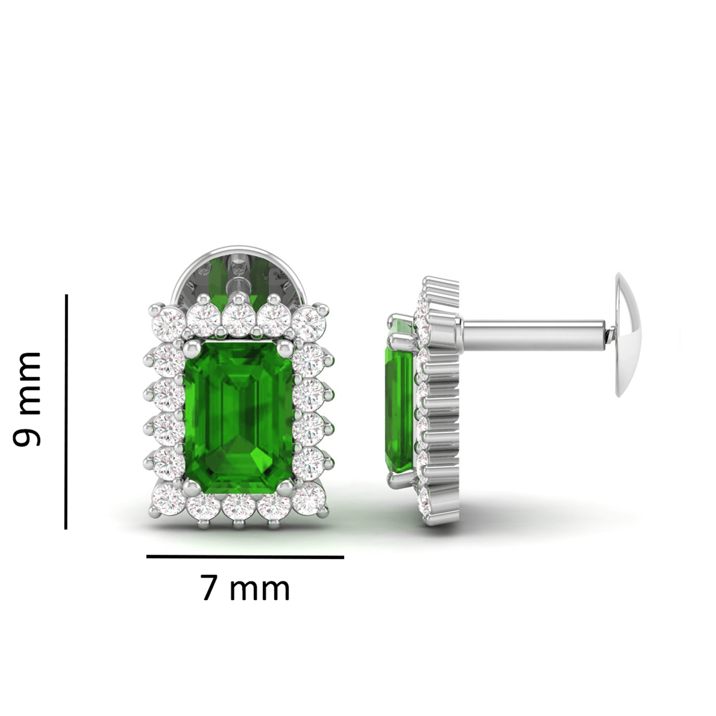 Pure Sterling Silver (92.5% purity)Precious, Beautiful and Designer Stud Earrings with cubic zirconia (AD) stones for Girls and Women