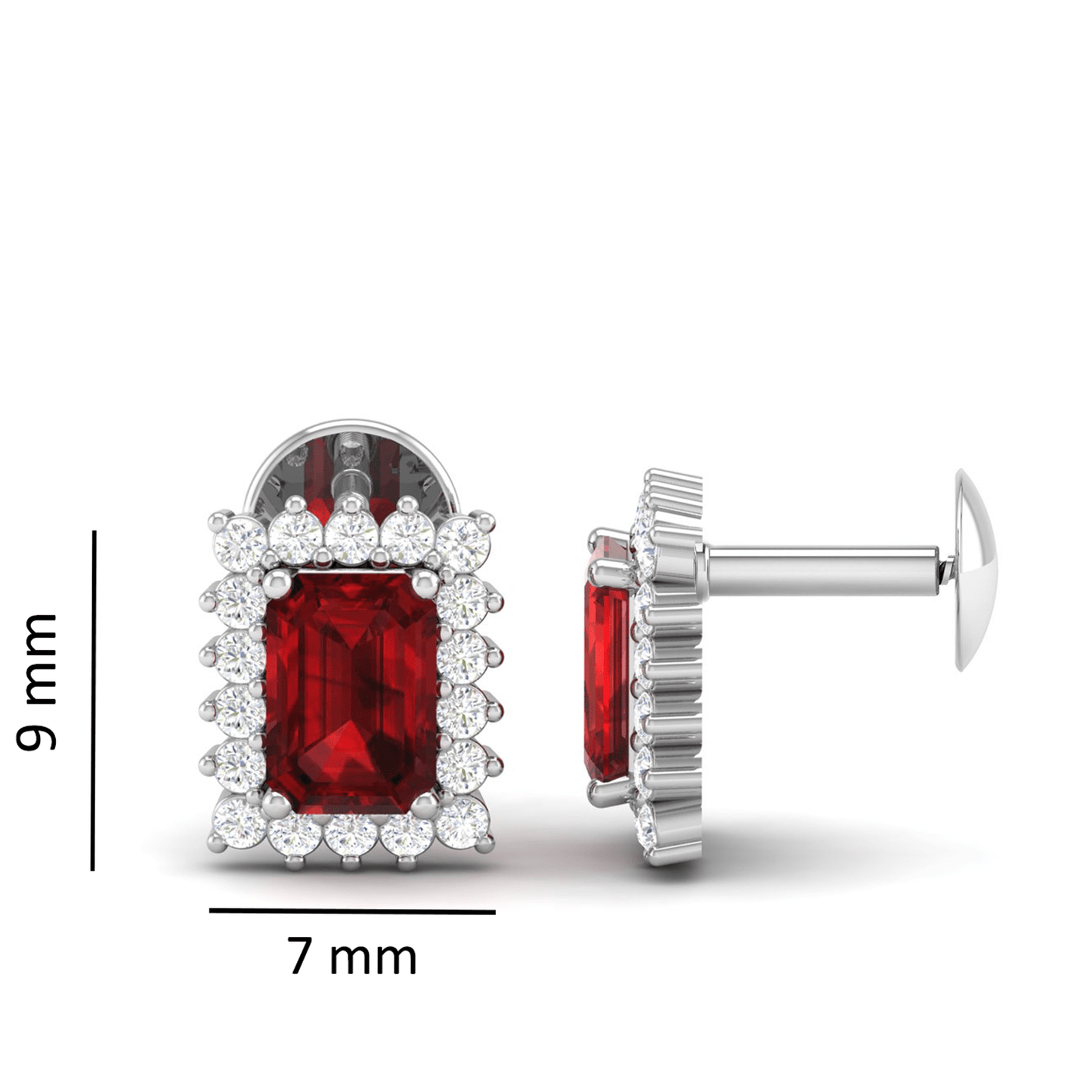 Pure Sterling Silver (92.5% purity)Precious, Beautiful and Designer Stud Earrings with cubic zirconia (AD) stones for Girls and Women