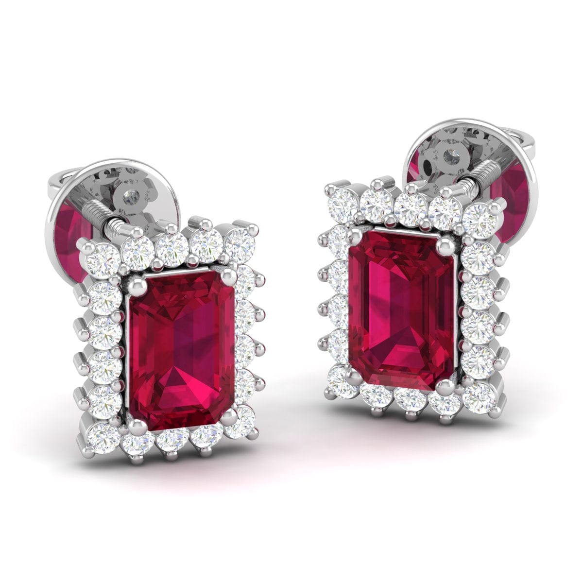Pure Sterling Silver (92.5% purity)Precious, Beautiful and Designer Stud Earrings with cubic zirconia (AD) stones for Girls and Women