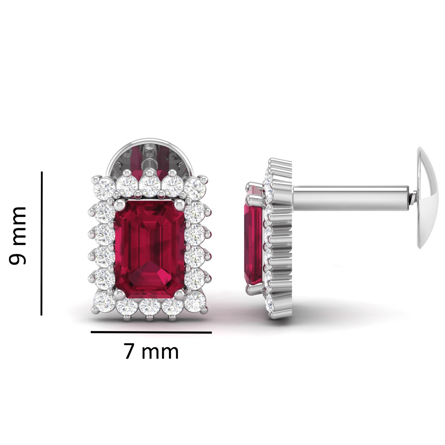 Pure Sterling Silver (92.5% purity)Precious, Beautiful and Designer Stud Earrings with cubic zirconia (AD) stones for Girls and Women