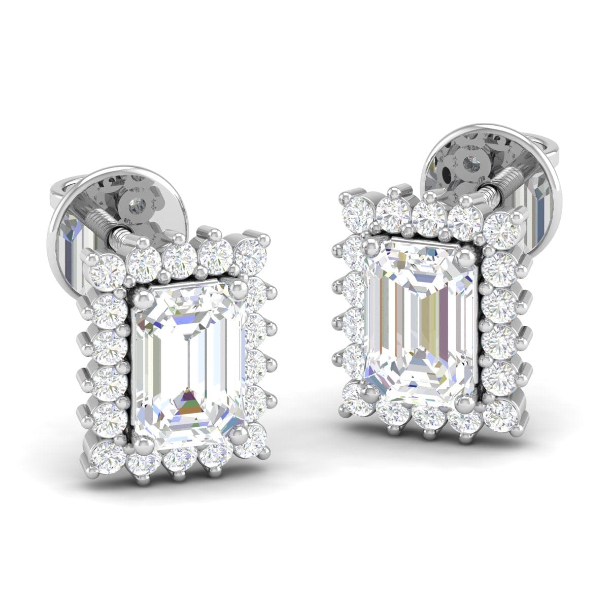 Pure Sterling Silver (92.5% purity)Precious, Beautiful and Designer Stud Earrings with cubic zirconia (AD) stones for Girls and Women