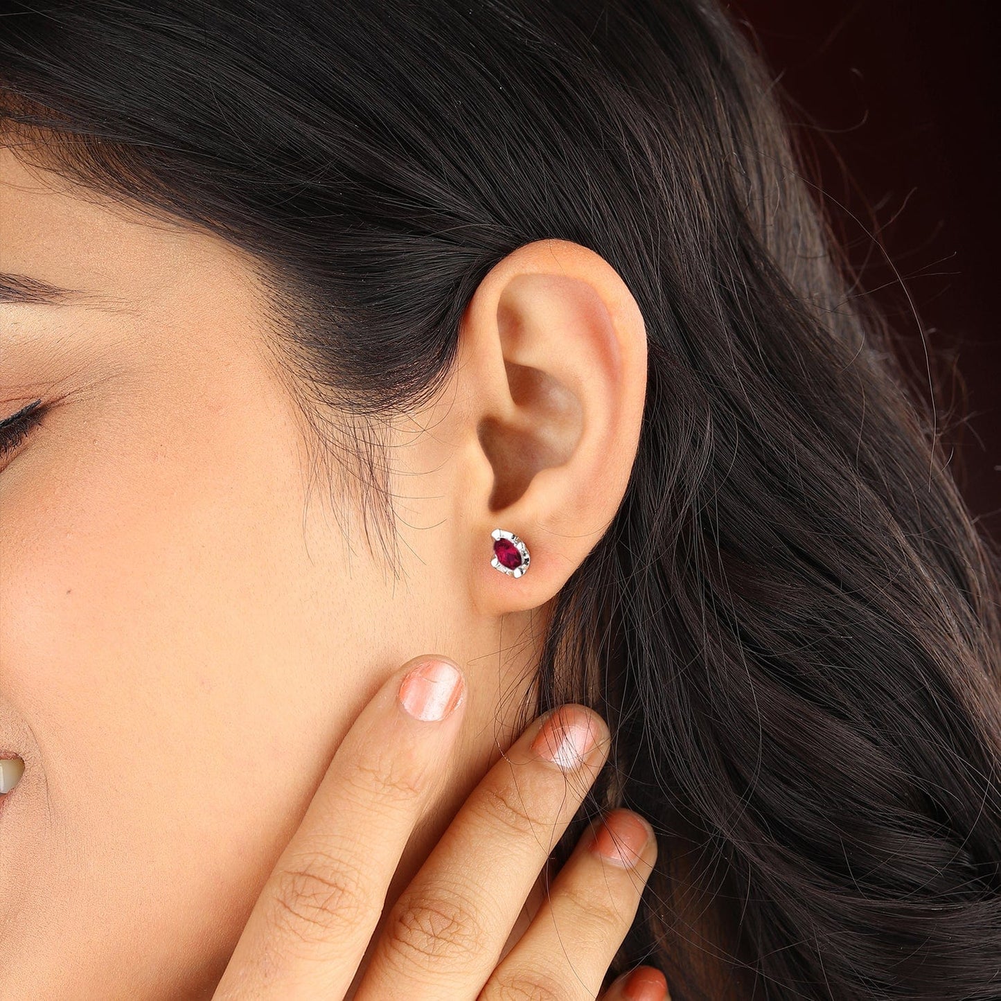 Pure Sterling Silver (92.5% purity)Precious, Beautiful and Designer Stud Earrings with cubic zirconia (AD) stones for Girls and Women